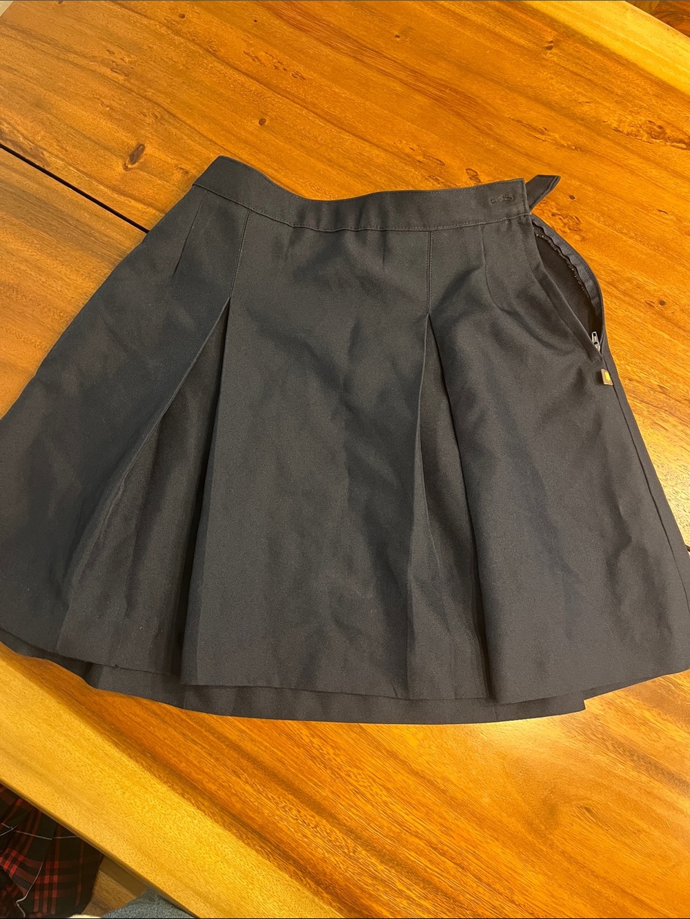 Classic Navy Pleated Skirt with Structured Silhouette - Dennis Uniform